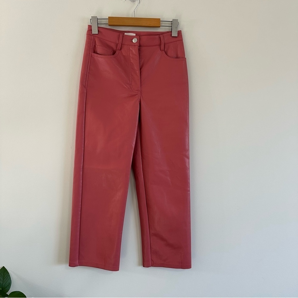 Wilfred The Melina™ Cropped Pant Size 2 Warm Sienna Red Vegan Leather - Picture 3 of 10